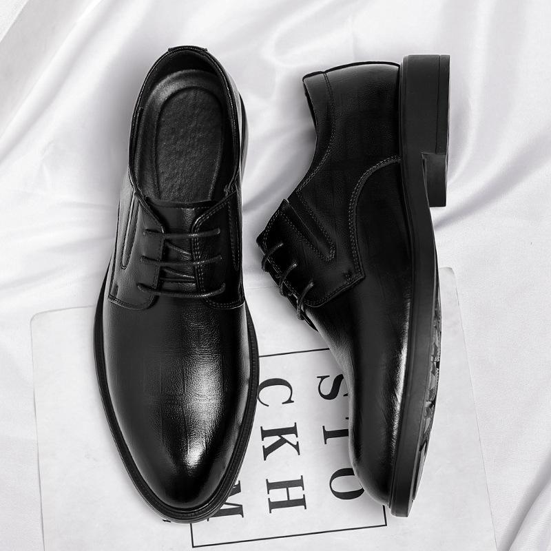 

Wenzhou leather shoes men s four seasons men s shoes inner height increase leather shoes men s formal casual leather shoes wedding groom shoes 37