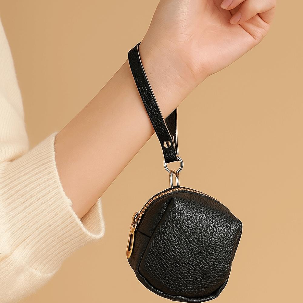 Elegant Car Key Bag Soft Leather Keychain Holder Fashion Small Coin Purse  Home