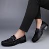 Men's shoes high-end casual dress leather shoes large size one-pedal lazy shoes overfitting Doudou shoes loafers