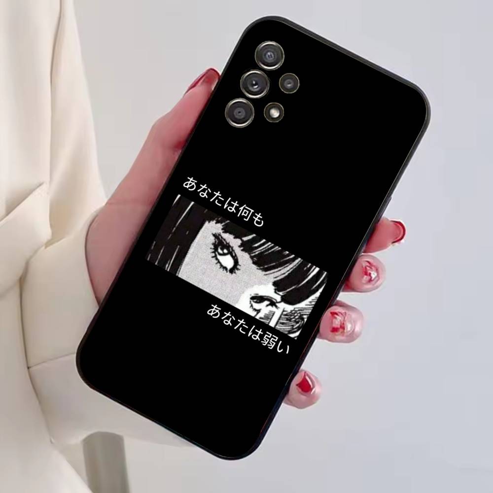 Terror Art Tomie Hard Phone Case Black Silicone Soft For Samsung S25,S24,S21,S22,S23,S30,Ultra,S20,Plus,Fe,Lite
