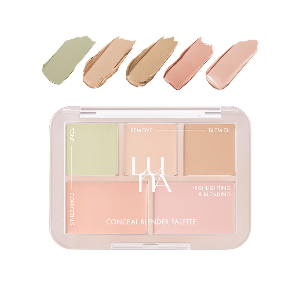 Luna Conceal Blender Palette 6g + Dual Brush Set