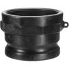 PATIKIL Poly Cam Lock Fittings, Part a 4" Male Adapter x 4" Female NPT Thread Cam Groove Hose Fittings Polypropylene Cam Lock Fittings, Black