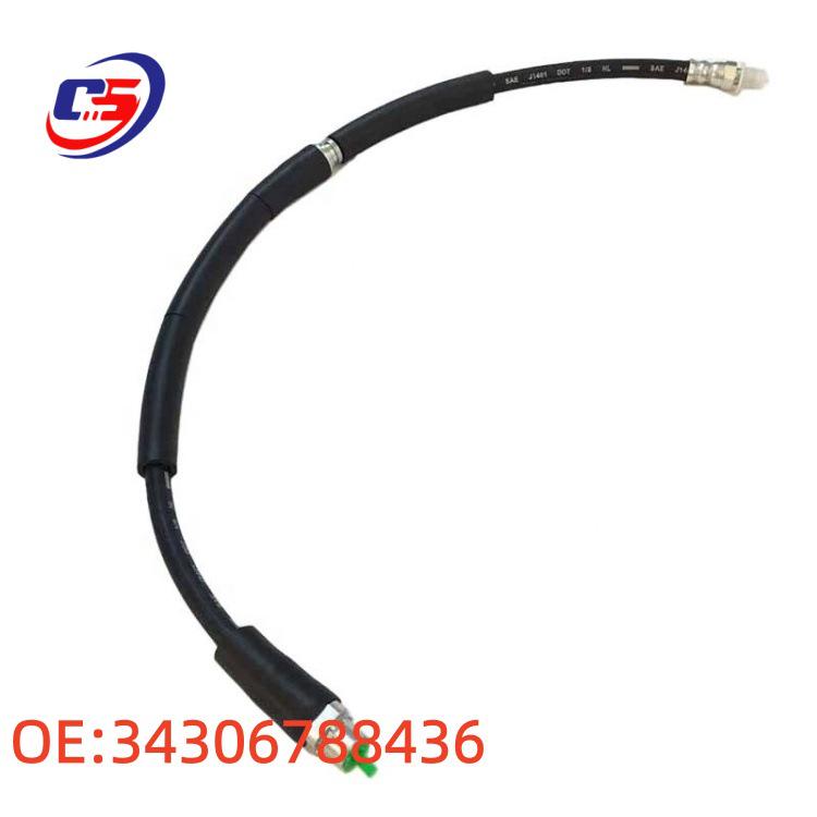 BMW Front Brake Hose Assembly: Compatible with Part Numbers 34306778260, 34306853743, 34306788436.