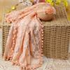 Wrap Blanket for Baby Photography Props Tassel Blanket Rose Flower Headband Newborn Photo Posing Props Photo Accessories