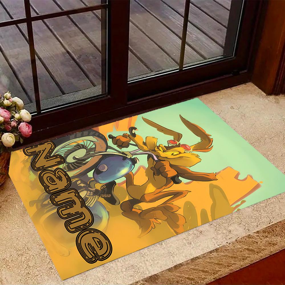 Looney Tweety Clouds Customize Your Name Area Rug Suitable for Game Room Outdoor Kitchen Balcony Anti-slip Rug Decorate Offices Wedding Party Gift