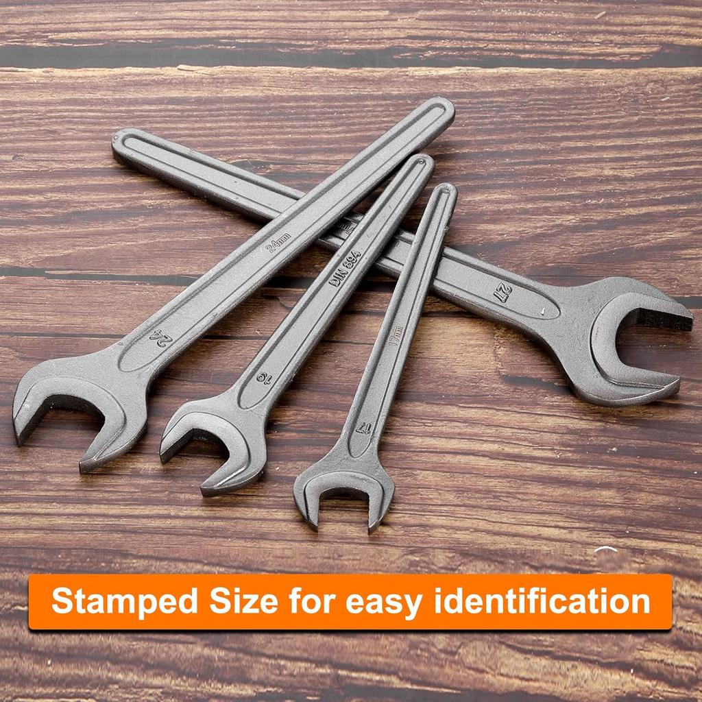 HARFINGTON Single Open Ended Spanner Wrench, 46mm, Thicken CR-V Steel Open End Wrench Tool for for Automotive Repair and Furniture Assembly, Grey