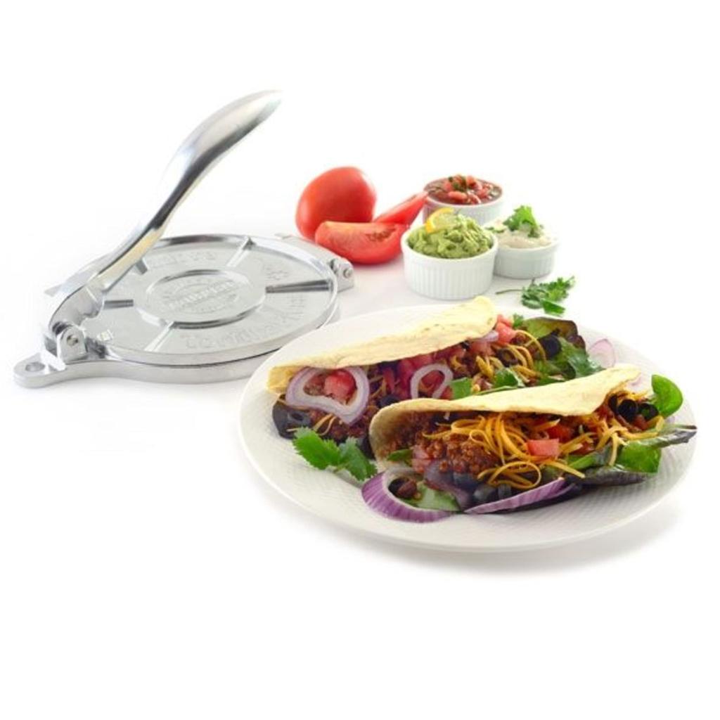 Nopro Tortilla Press Taco Kitchen Kitchen Utensils Cooking Utensils Restaurant Mexican Food Silver 26 X 20 X 1068 (Large) 5.5cm