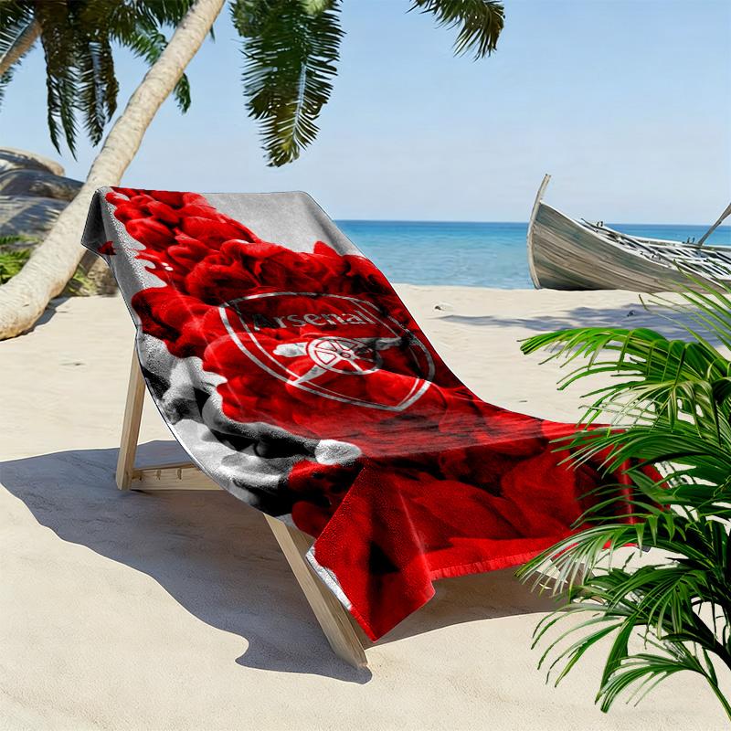 Asciugamano da Spiaggia con Stampa Arsenal Football Club, Asciugamano Grande Morbido ad Asciugatura Rapida per Spiaggia Campeggio Nuoto