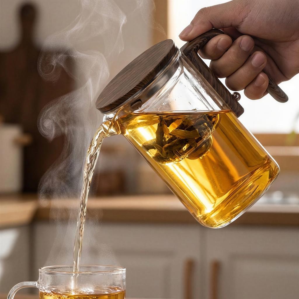 750 ML GLASS JUG WITH MAGNETIC TRIGGER INFuser FOR COFFEE AND TEA