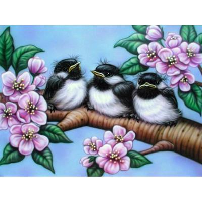 Full 5D Diy Diamond Painting Cartoon Birds and Flowers Embroidery Cross Stitch Home Decor Handmade Gift