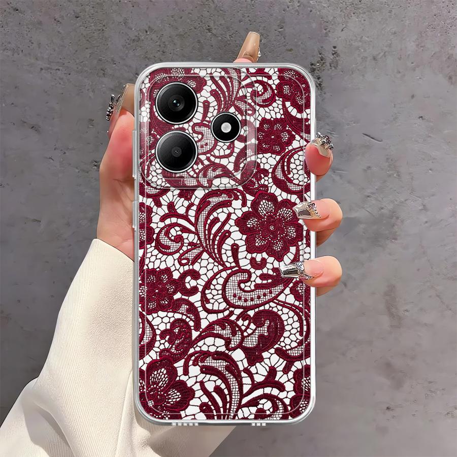 Sexy Lace Soft Phone Cover Case for Xiaomi Redmi Note 14 Pro Plus 13C 9 10 10S 14C Note 13 11S 11 12S 12 A4