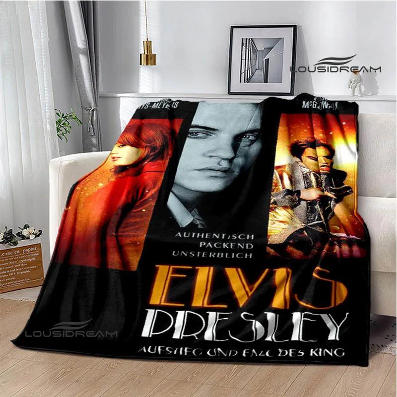 E-Elvis-Presley Retro print deken dekens voor bedden Picknickdekens Flensdeken Zachte en comfortabele deken verjaardagscadeau