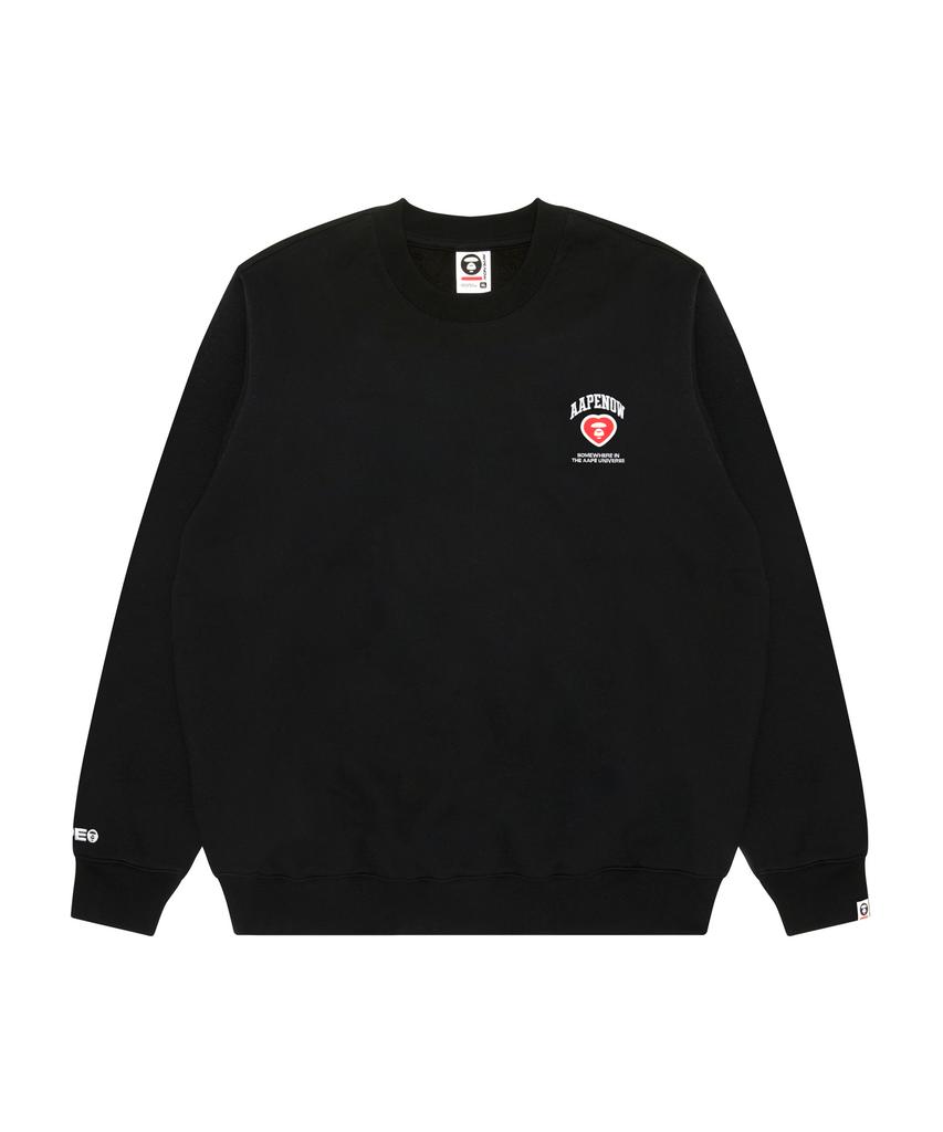 AAPE AAPEnow Heart Logo Round Neck Sweatshirt / Aapswmc357Xxpbkx