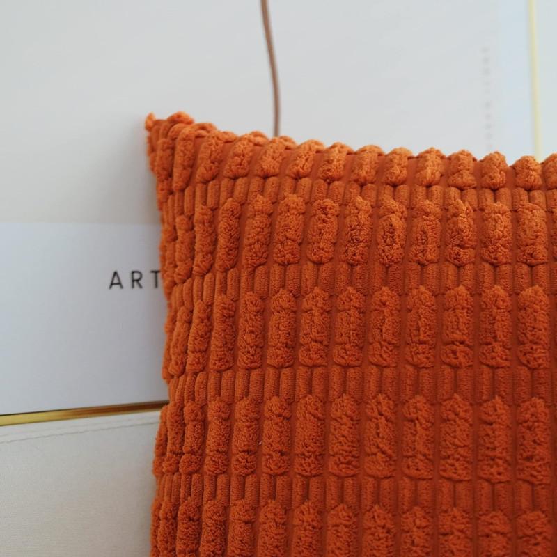 45x45cm Kord Kissenbezüge Weiche Gestreifte Quadratische Kissenbezüge Frühlings-Kissenbezüge für Couch Sofa Schlafzimmer Stuhl JAF062