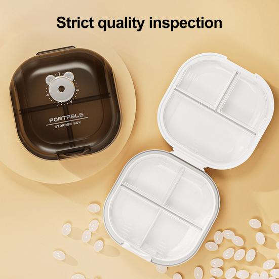 Portable Double-layer Pill Box Medicine Organizer Large Capacity Multiple Compartments Compact Pill Organizer Case