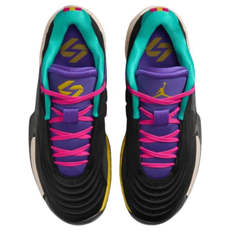 New Jordan Luka 3 Anti Slip Wear Resistant Low Top Basketball Shoes Unisex Black Purple FQ1285-002