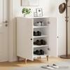 Shoe Cabinet ALKMAAR 59.5 X 39.5 X 90 Cm Engineered Wood White