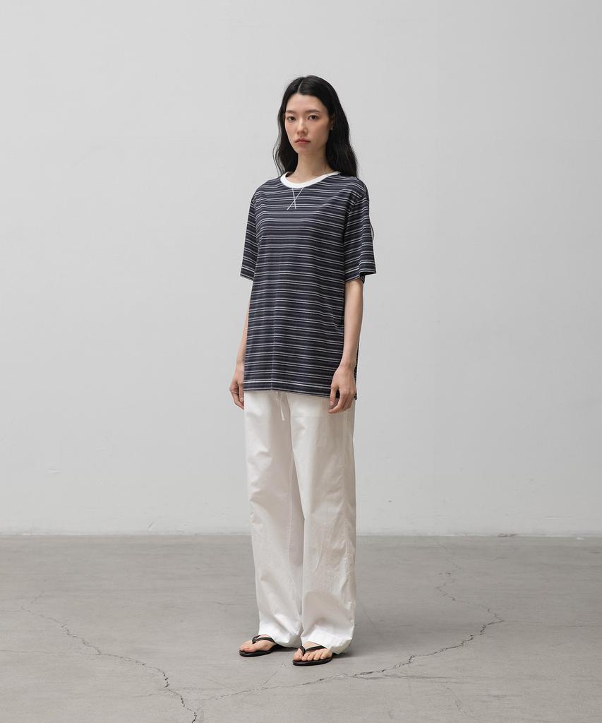 ANOTHER OFFICE WOMEN W. Gusset Stripe Tee (Navy)