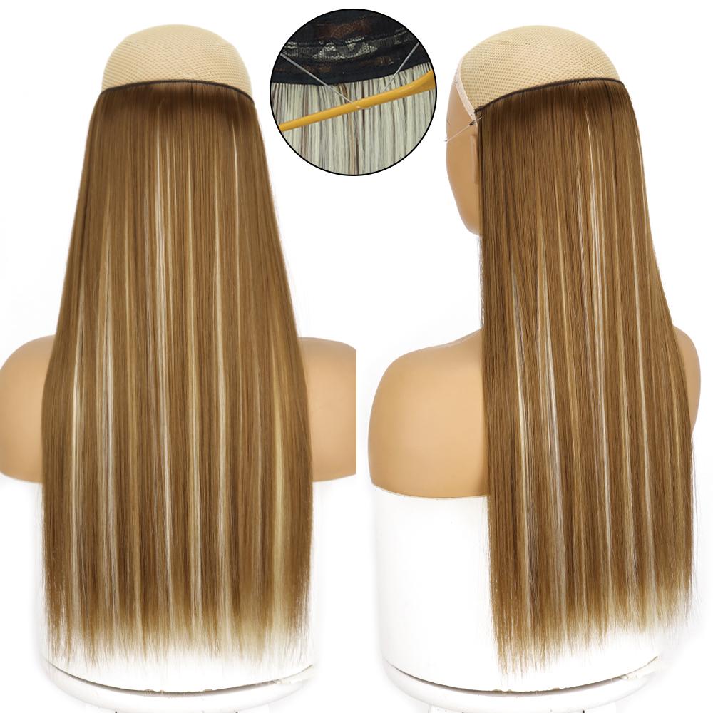 

MISS WIG Женские Длинные Коричневые Блондинки Цвет Омбре Прямые Наращивание Волос Синтетическое Волокно Натуральная Повседневная Одежда Косплей Прямые Волосы 55 cm