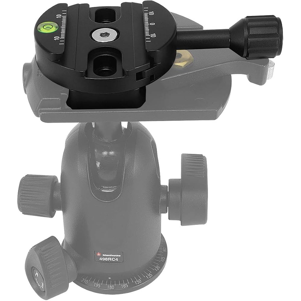 Haoge CP-64 Quick Release Clamp with RC4/400PL Base Adapter Converter, Compatible with Manfrotto RC4 System to Arca-Swiss, Fits 400PL/405/410/RC4