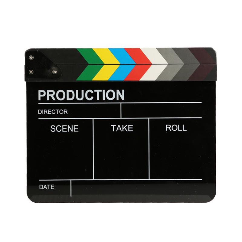 Acrylic Striped Movie Clapperboard Photography Prop