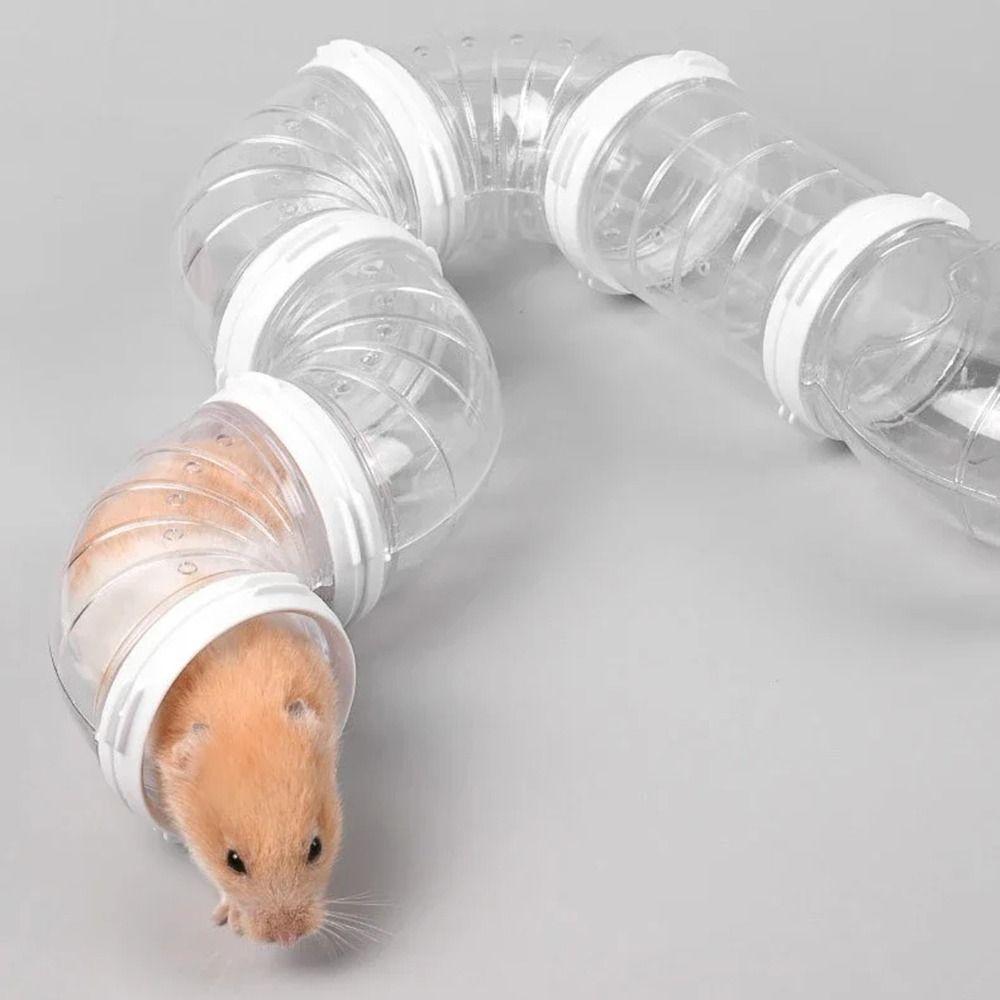 Transparent Hamster Toy Maze DIY Hamster Coop External Pipelines Chinchillas