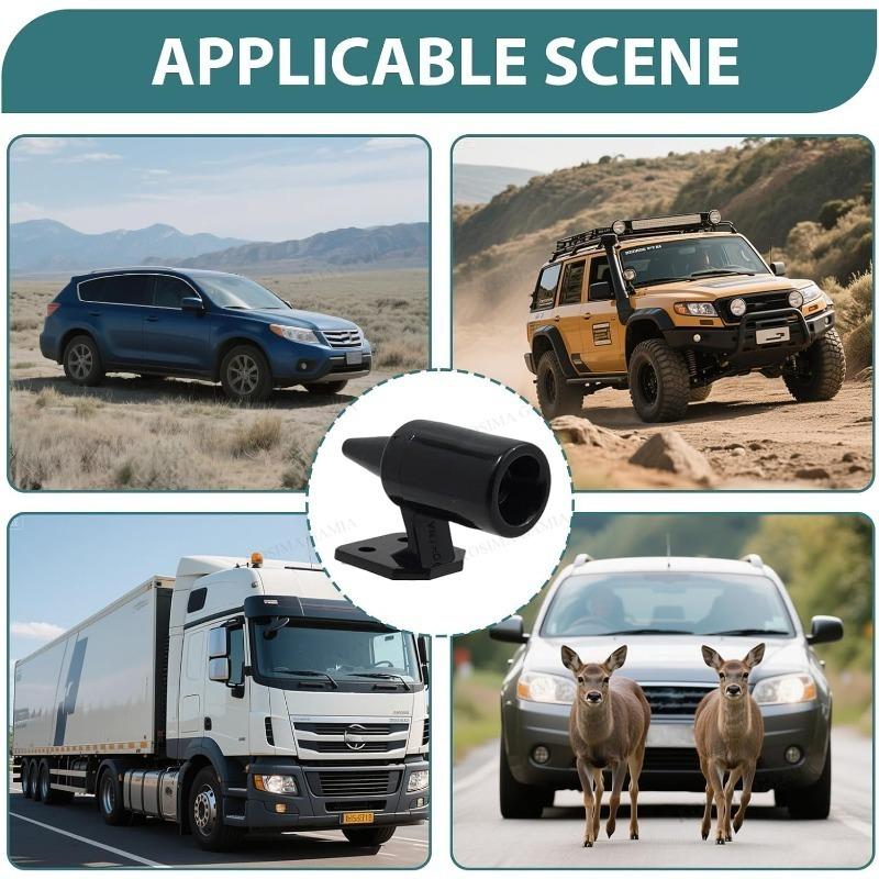 Mini Weather-Resistant Deer Repeller 2/4Pcs Durable Portable Anti-collision Siren Animal Warn Whistles for Vehicle Field Drive