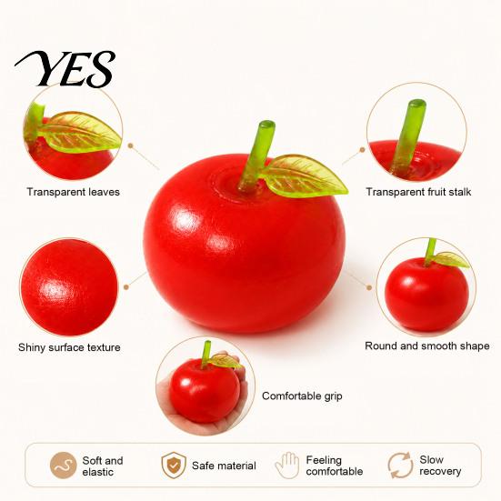 Office Stress Reliever Fruit Squeeze Sensory Toy, Christmas Shaped Soft Slow Rise Fidget Fun Desk Decoration Cute Novelty Relief Toy for Adults