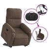 Electric Recliner Chair with Rising Function Brown Microfiber Fabric