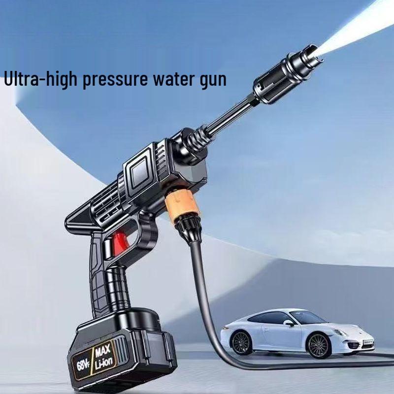 Portable High-Pressure Wireless Car Washer with Lithium Battery for Home Use