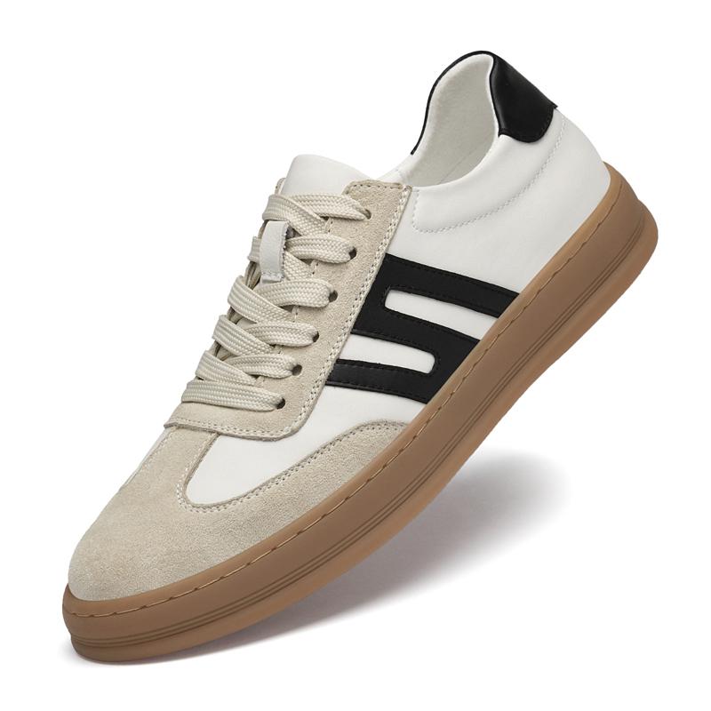 Genuine Leather Men Casual Shoes Fashion Italian Designer Shoe Lightweight Antiskid Walking Shoes for Men Outdoor Comfy Sneakers