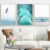 Blue Sea And Sky Nordic Landscape Canvas Painting Free Seagull Waves Beach Art Poster Living Room Cuadors Decor Seabirds Wall