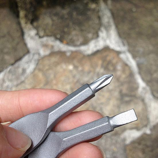 2 Keys Stainless Keychain Screwdriver Set Outdoor Multifunction Pocket Tool
