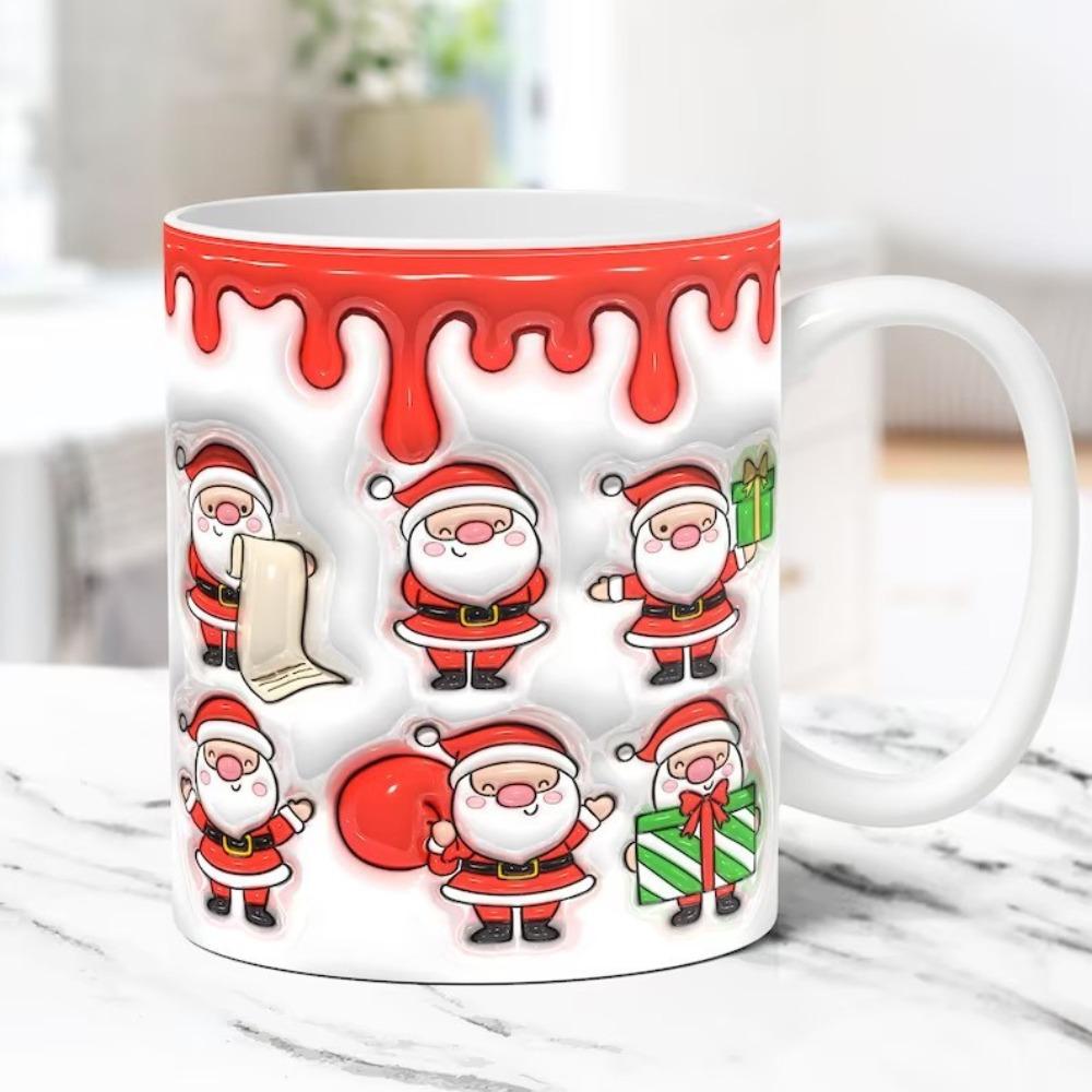 Christmas Snowman Gingerbread Man Socks Ceramic Coffee Mug