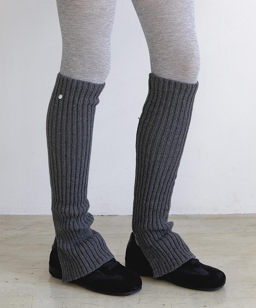 LAMINEZ Slit Knit Leg Warmers - 3 Colors
