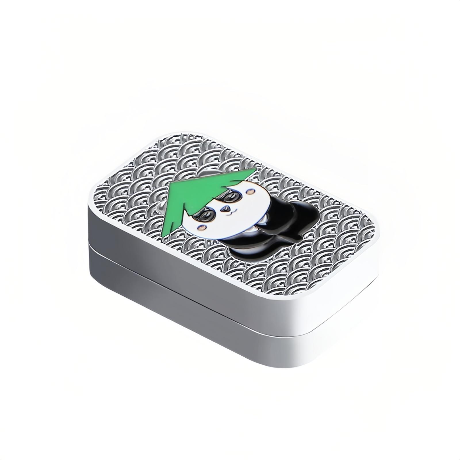 

Cute Magnetic Slider, Metal Push Card Toy For Stress Relief & Anxiety, Portable Pocket Toy For Adults & Teens One Size серебряный