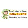 Baby on Board: Keep Distance - Waterproof Rear Window Cartoon Sticker