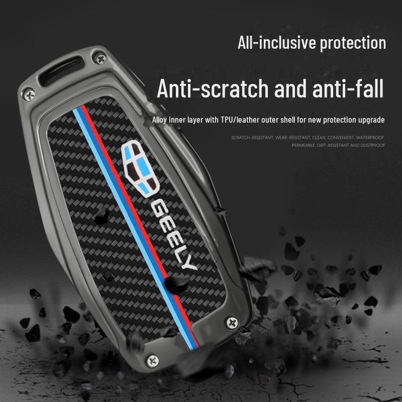 Geely Key Cover for Boyue Pro, Xingrui, Xingyue L, Binyue, Emgrand, Vision, Icon/X3/X6, and Binrui Models