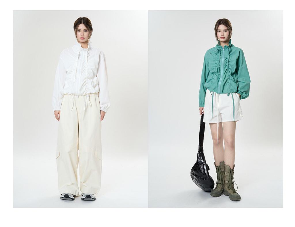 Korean INS Design Spring Pleated Sun Protection Jacket for Women