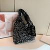 Small Sparkle Large Capacity Tote Bag For Women With Polyester Material For Daily Office Use