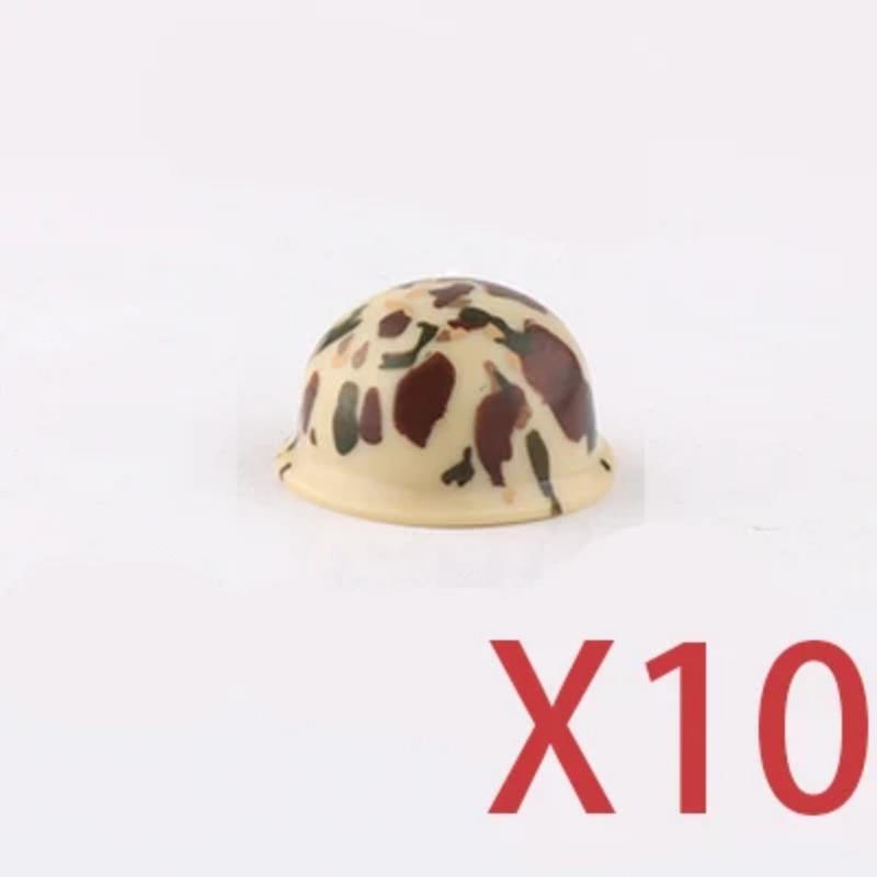 

Аксессуары для военных строительных блоков времен Второй мировой войны Фигурка Солдат Каска Игрушка СССР1 США Великобритания Японская шляпа Мини-кирпич Капюшон Маска Огнемет