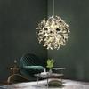 Restaurant Chandelier Post-modern Personality Art Pendant Light Hotel Model Room Bar Light Luxury Design Stainless Steel Lamps