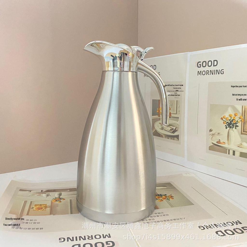 European Style Double-Layer Stainless Steel Vacuum Thermos - Hotel & Restaurant Tea/Warming Kettle