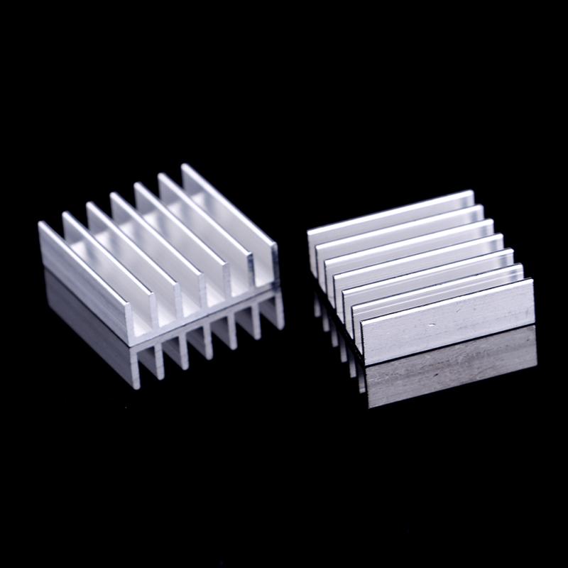 10Pcs Aluminum 20X20X6Mm Ic Led Cooling Cooler Heatsink Heatsinks With Tape
