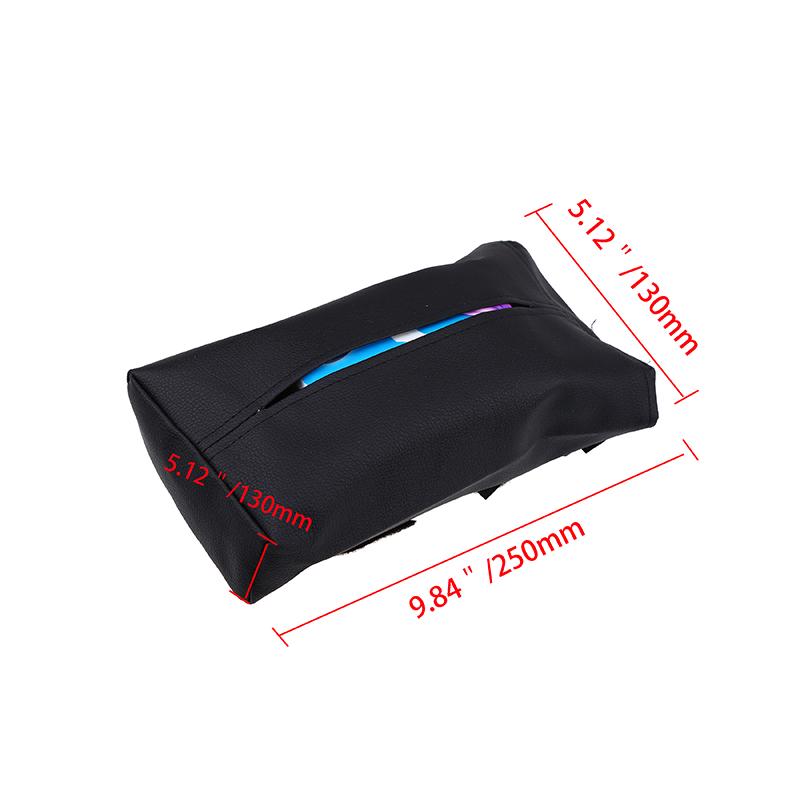 Tissue Box Holder Car Tissues Holder Napkin Case Hanging Paper Towel Organizer PU Leather Box Backseat Paper Towel Holder