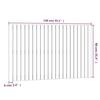 824918 vidaXL Wall-mounted Headboard 140x3x90 Cm Solid Pine Wood