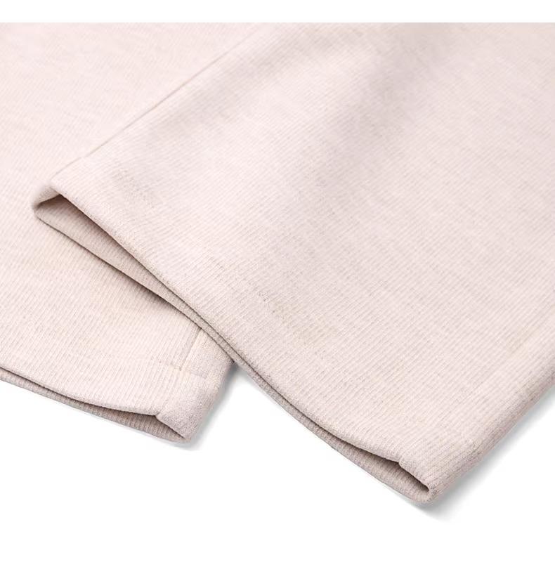 Women's High-Waisted Cashmere Purple Wool Pants - Autumn/Winter 2024, Small Size, Thickened Wide-Leg, Nine-Point Length.