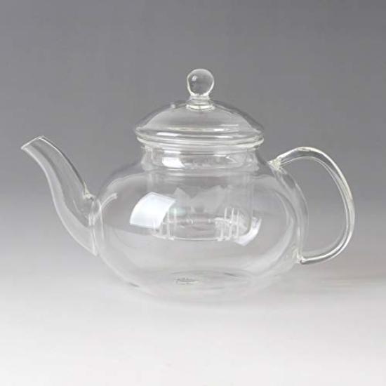 

Cute, heat-resistant glass teapot, 420ml, clear glass, for direct heat, heat resistant up to 150°C (400°F)