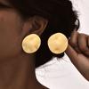 Übertriebene unregelmäßige große Ohrstecker für Damen, Edelstahl goldbeschichtet, große Ohrringe, geometrischer Luxusschmuck, Party