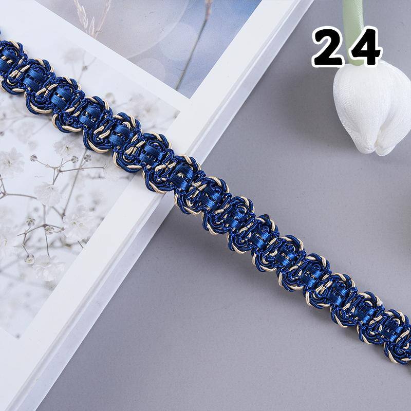 12 Meter Braided Lace Trim Fabric Fringe 1.5cm Width Lace Ribbon Apparel Curtain Diy Sewing Accessories Upholstery Decor Crafts